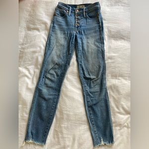 Madewell High-Rise Skinny Jeans with Button Fly